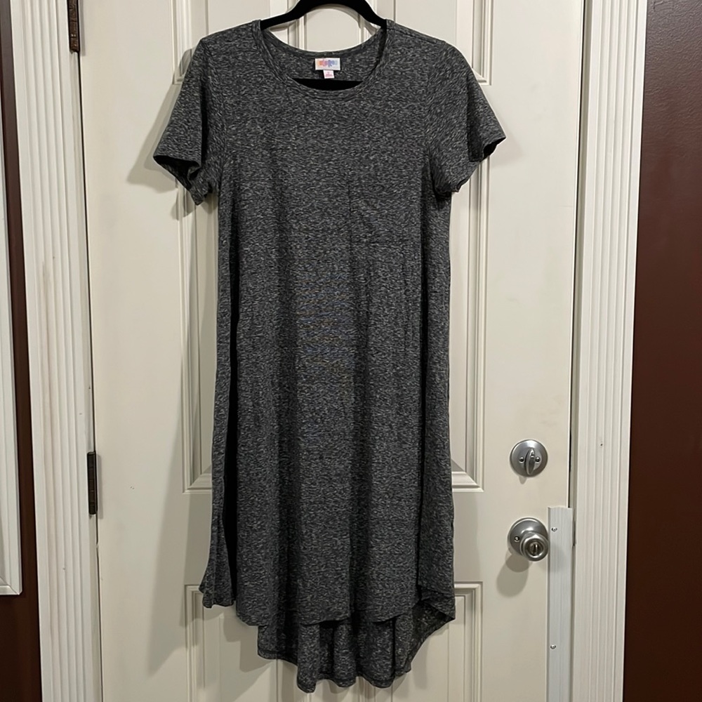 LuLaRoe Carly dress size S in grey heather NWOT